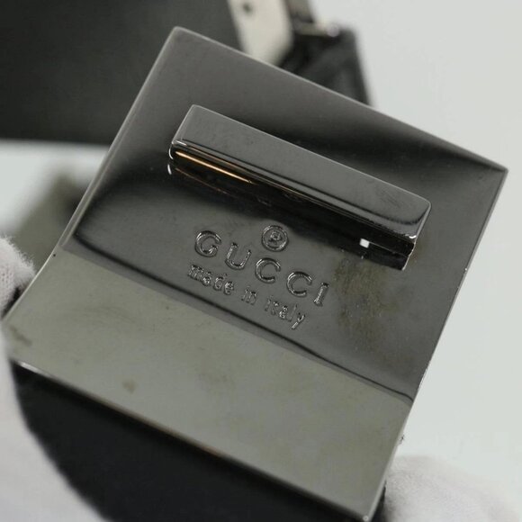 GUCCI Shoulder Bag Canvas Leather Black Auth - Picture 14 of 16